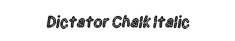 Dictator Chalk Italic font preview