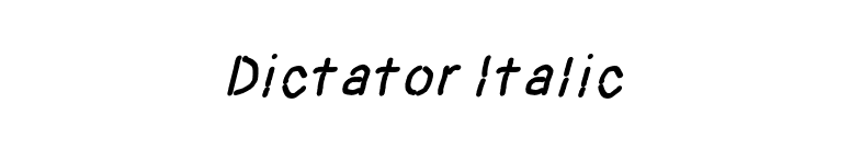 Dictator Italic font preview