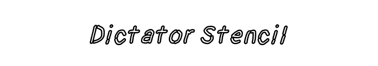 Dictator Stencil font preview