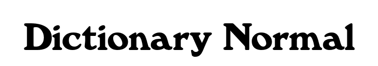 Dictionary Normal font preview