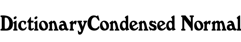 DictionaryCondensed Normal font preview