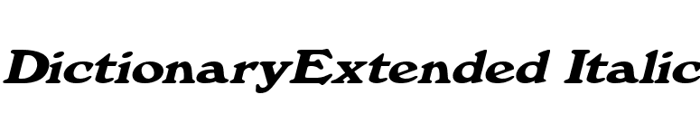 DictionaryExtended Italic font preview