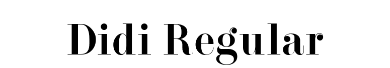 Didi Regular font preview