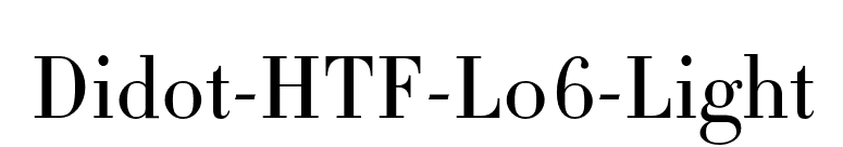 Didot-HTF-L06-Light font preview