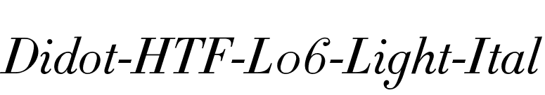 Didot-HTF-L06-Light-Ital font preview