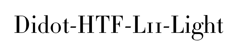 Didot-HTF-L11-Light font preview