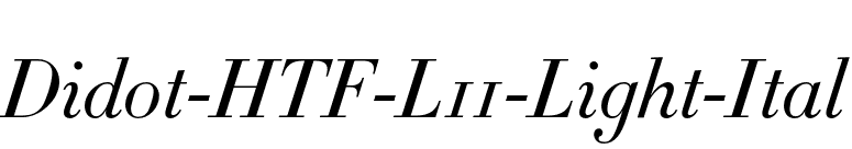 Didot-HTF-L11-Light-Ital font preview