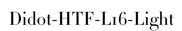 Didot-HTF-L16-Light font preview