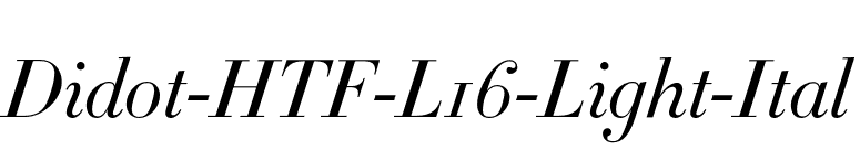 Didot-HTF-L16-Light-Ital font preview