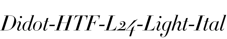 Didot-HTF-L24-Light-Ital font preview