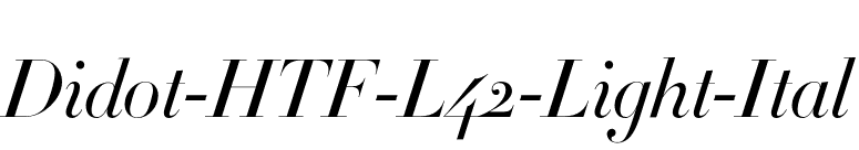 Didot-HTF-L42-Light-Ital font preview
