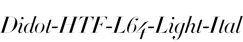 Didot-HTF-L64-Light-Ital font preview