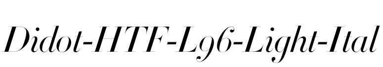 Didot-HTF-L96-Light-Ital font preview