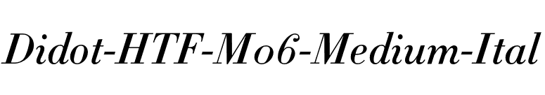Didot-HTF-M06-Medium-Ital font preview