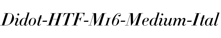Didot-HTF-M16-Medium-Ital font preview
