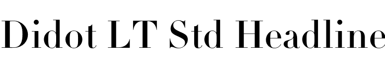 Didot LT Std Headline font preview