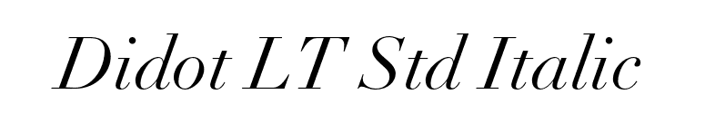 Didot LT Std Italic font preview