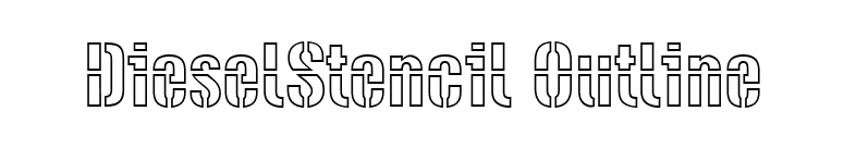 DieselStencil Outline font preview