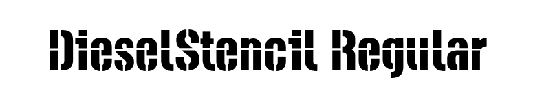 DieselStencil Regular font preview