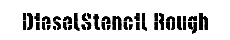 DieselStencil Rough font preview