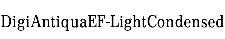 DigiAntiquaEF-LightCondensed font preview