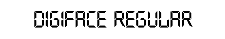 Digiface Regular font preview