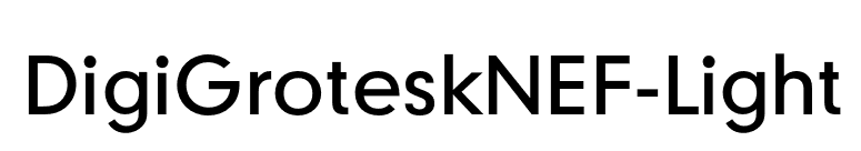 DigiGroteskNEF-Light font preview