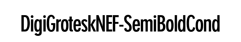 DigiGroteskNEF-SemiBoldCond font preview