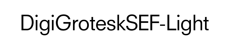 DigiGroteskSEF-Light font preview