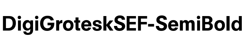 DigiGroteskSEF-SemiBold font preview