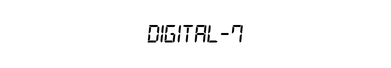 Digital-7 font preview
