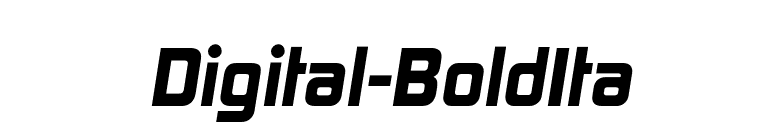 Digital-BoldIta font preview