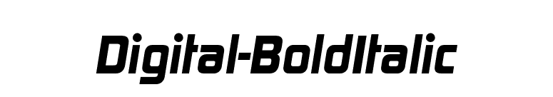 Digital-BoldItalic font preview