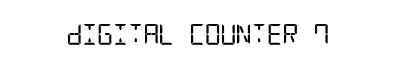 Digital Counter 7 font preview