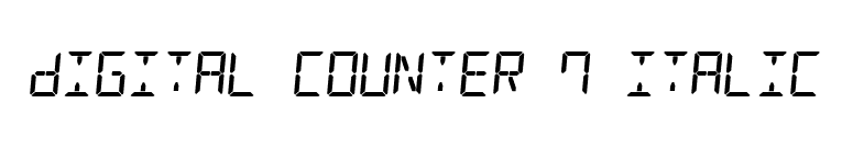 Digital Counter 7 Italic font preview