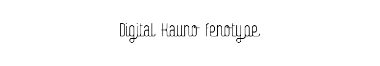Digital Kauno fenotype font preview