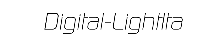 Digital-LightIta font preview
