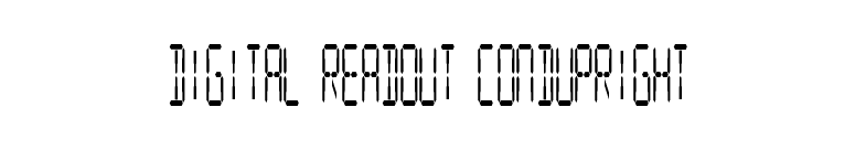 Digital Readout CondUpright font preview