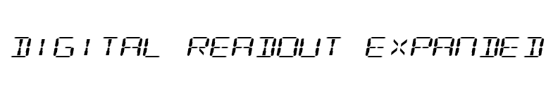 Digital Readout Expanded font preview