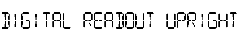 Digital Readout Upright font preview