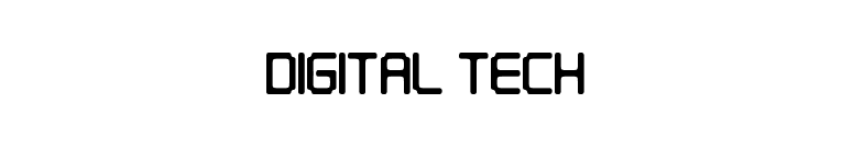 Digital tech font preview