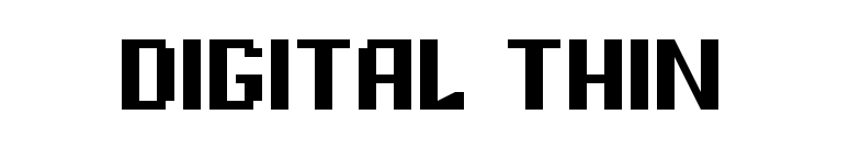 Digital Thin font preview