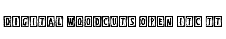 Digital Woodcuts Open ITC TT font preview