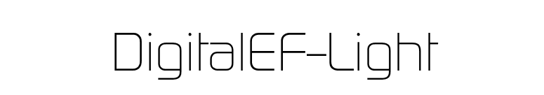 DigitalEF-Light font preview