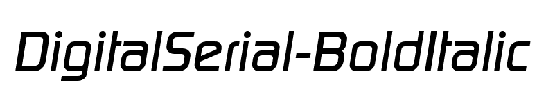 DigitalSerial-BoldItalic font preview