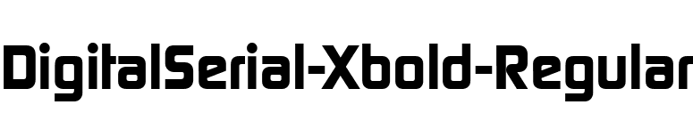 DigitalSerial-Xbold-Regular font preview