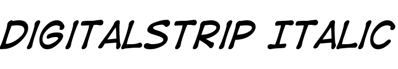 DigitalStrip Italic font preview