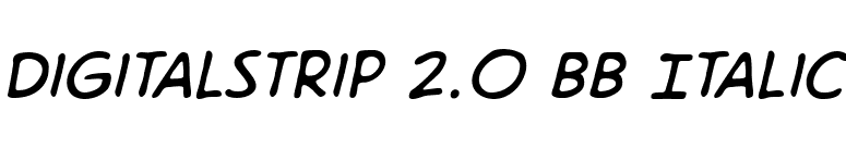 DigitalStrip 2.0 BB Italic font preview