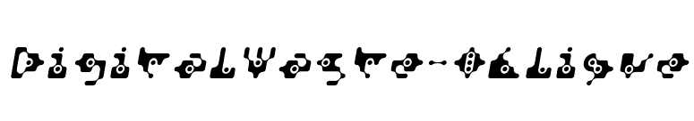 DigitalWaste-Oblique font preview