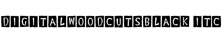 DigitalWoodcutsBlack ITC font preview